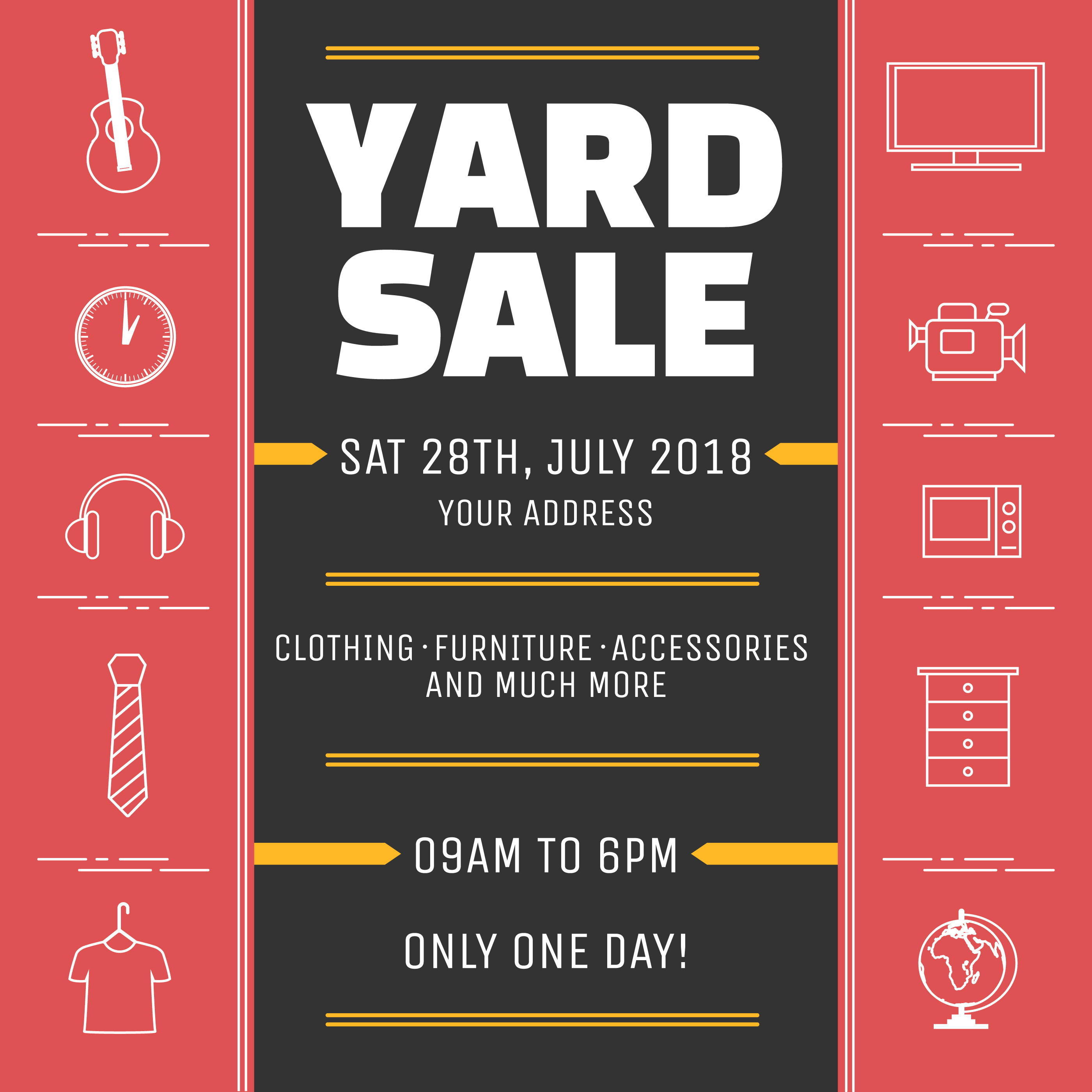 Yard Sale Template Vector 227321 Vector Art At Vecteezy