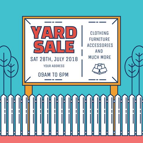 Yard Sale Sign Vector