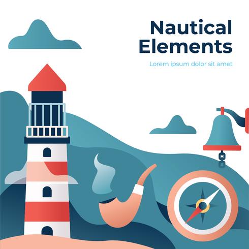 Nautical Elements Illustration vector