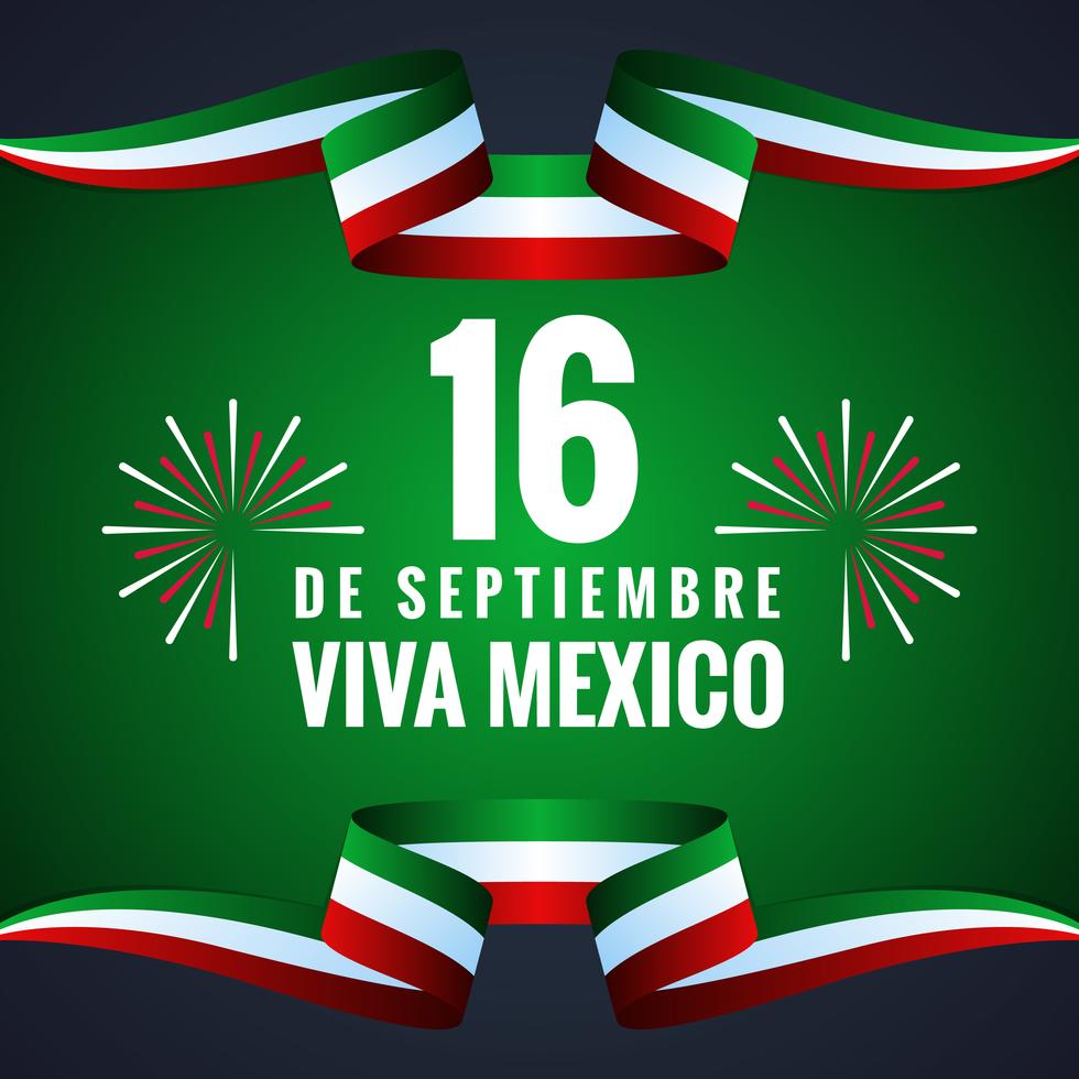 Mexico Happy Independence Day Greeting Card 227330 Vector Art At Vecteezy