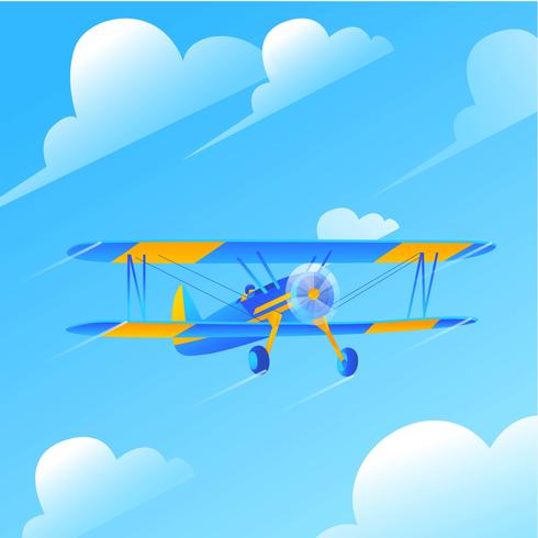 Biplane Vector