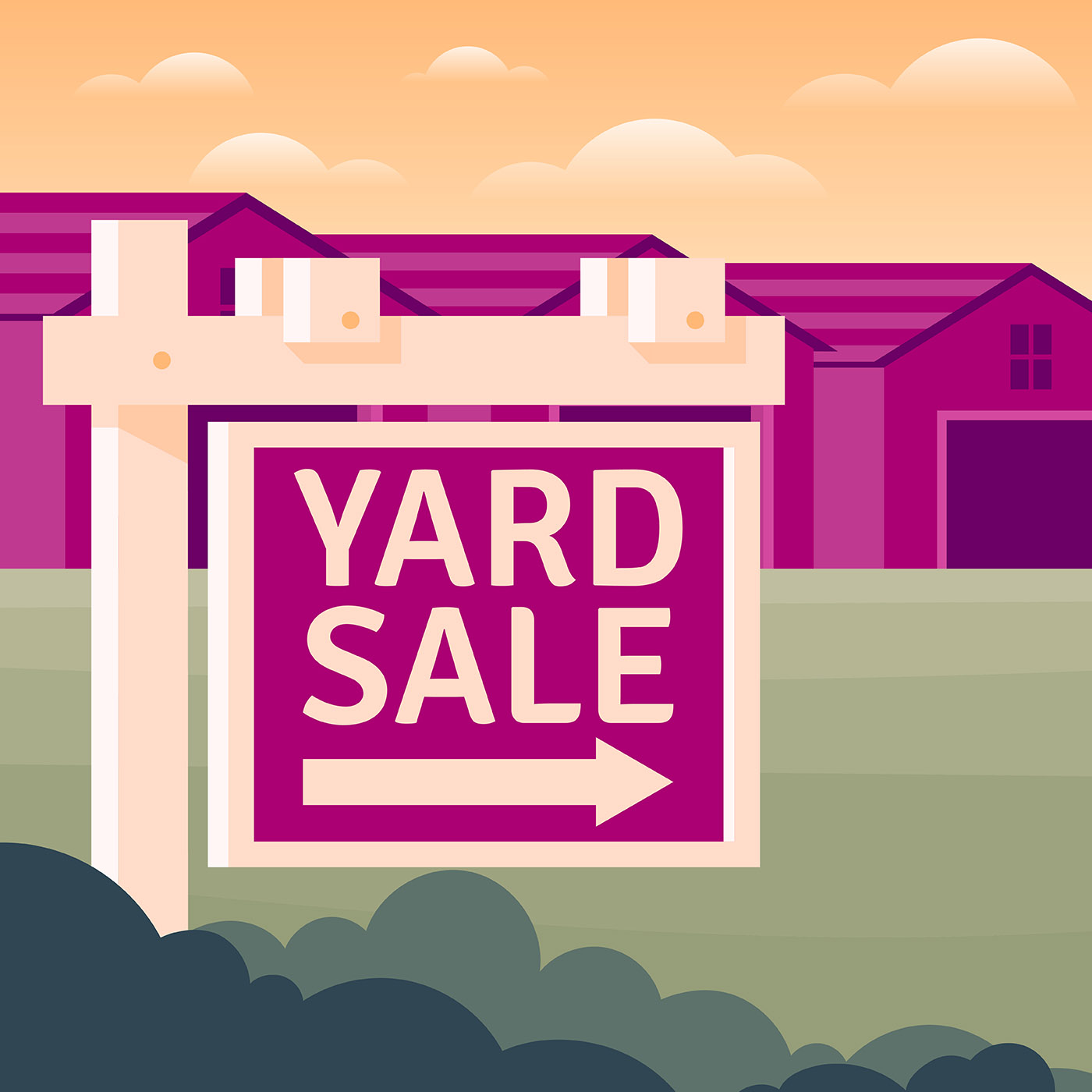 Yard Sale Sign Illustration 227346 Vector Art at Vecteezy