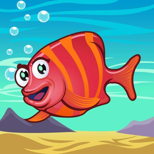 Dibujos animados de peces vector