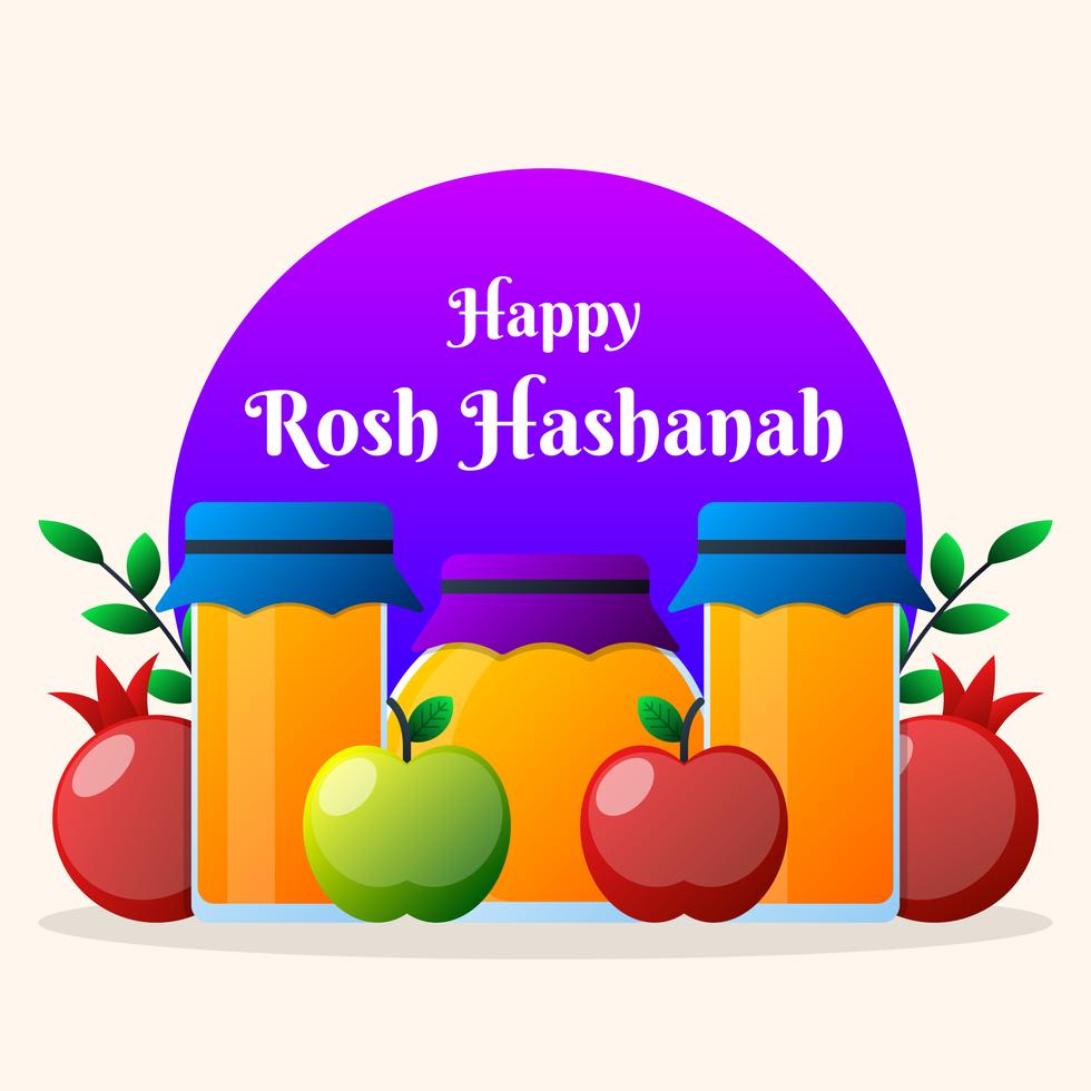 Jewish New Year Celebration Illustration Holiday Banner Design 227361