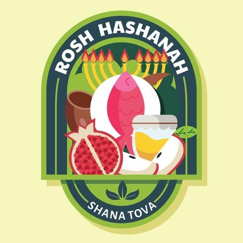 Diseño del vector de Rosh Hashaná