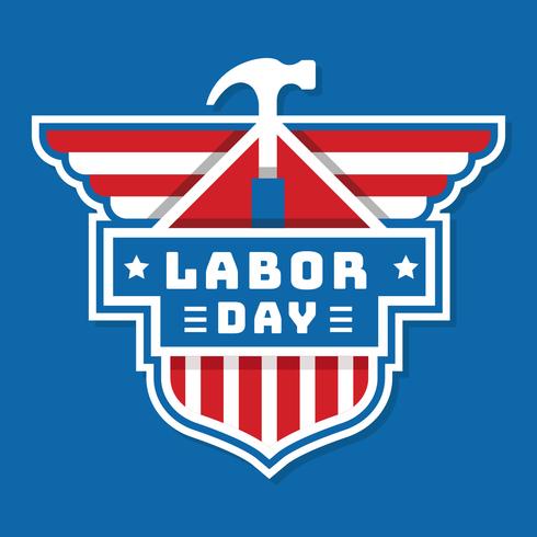 USA Labor Day Badge vector