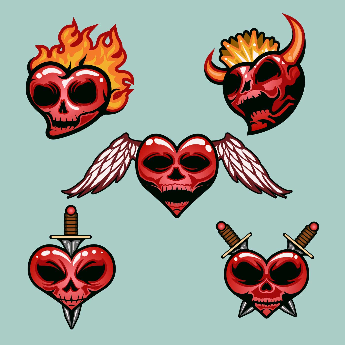 Download Heart Tattoo Free Vector Art - (7003 Free Downloads)