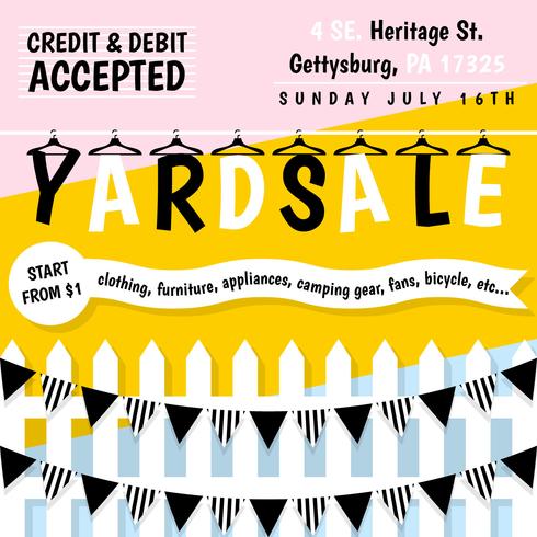 Unique Yard Sale Sign Vectors