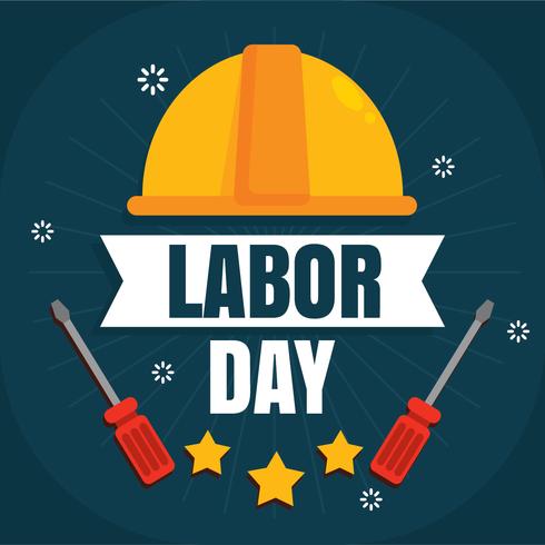 Flat Labor Day Vector