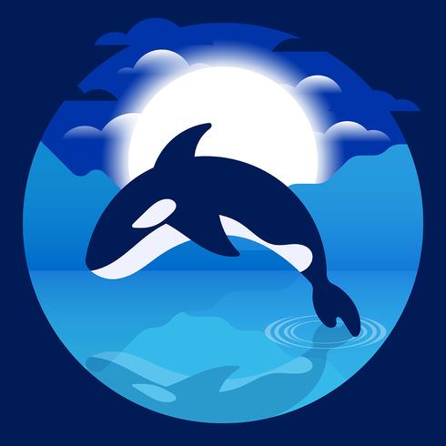 Ilustración de las orcas vector
