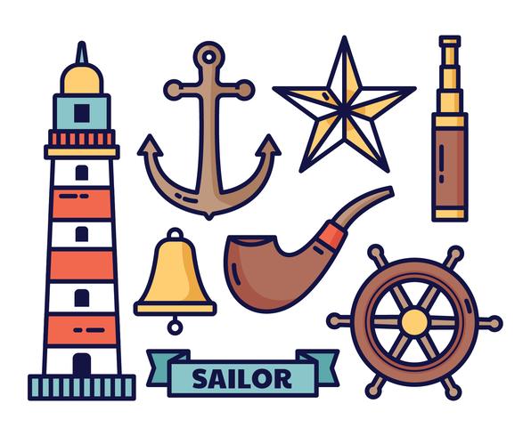 Nautical elements vector illustration