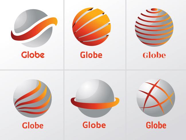 paquete de vectores de diseño de logo globo