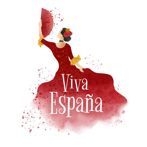 Aquarell Flamenco Tanzerin Download Kostenlos Vector Clipart