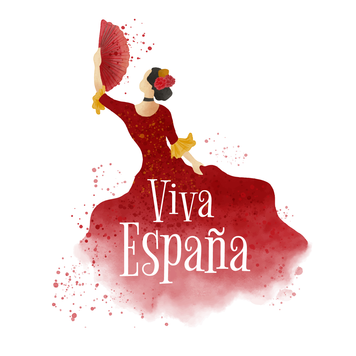 Flamenco Dancer Vector Art, Icons, and Graphics for Free Download Watercolor People Dancing