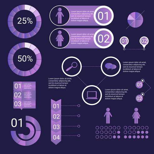 Elementos de infografía ultravioleta vector