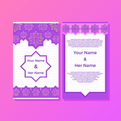 Sweet Islamic Style Invitation Template Vector