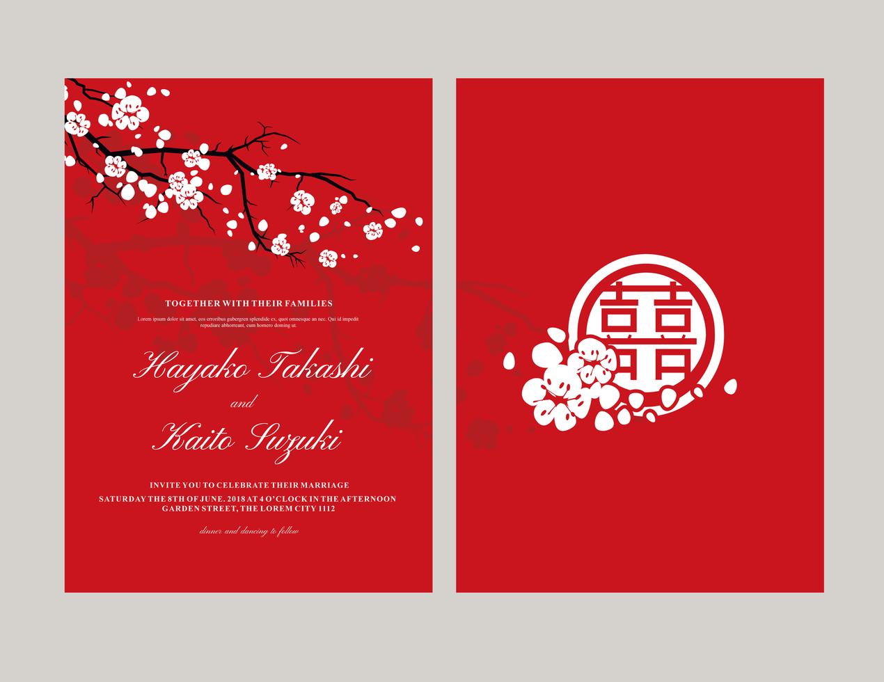 Japanese style invitation vector 227878 Vector Art at Vecteezy