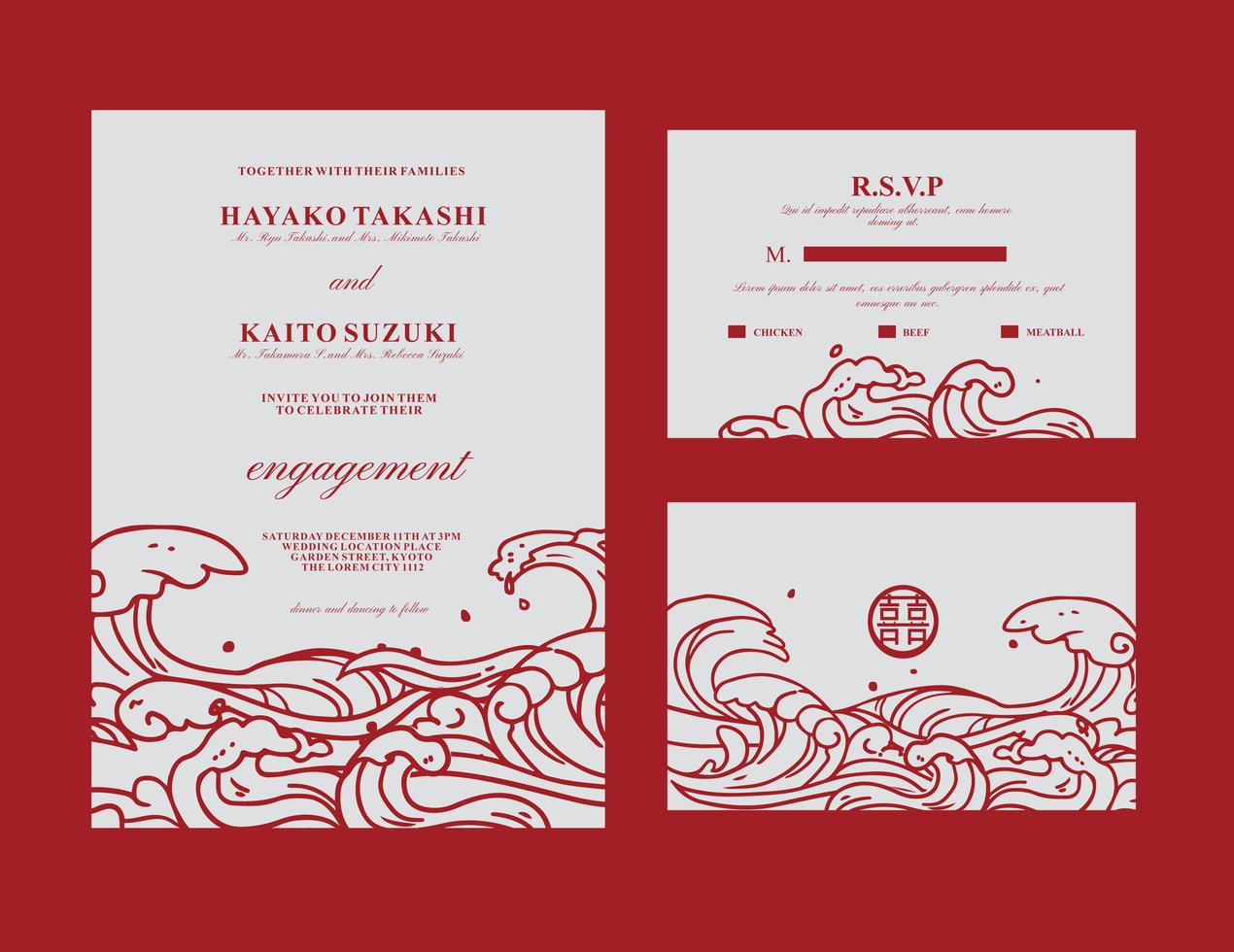 Japanese style invitation vector 227879 Vector Art at Vecteezy