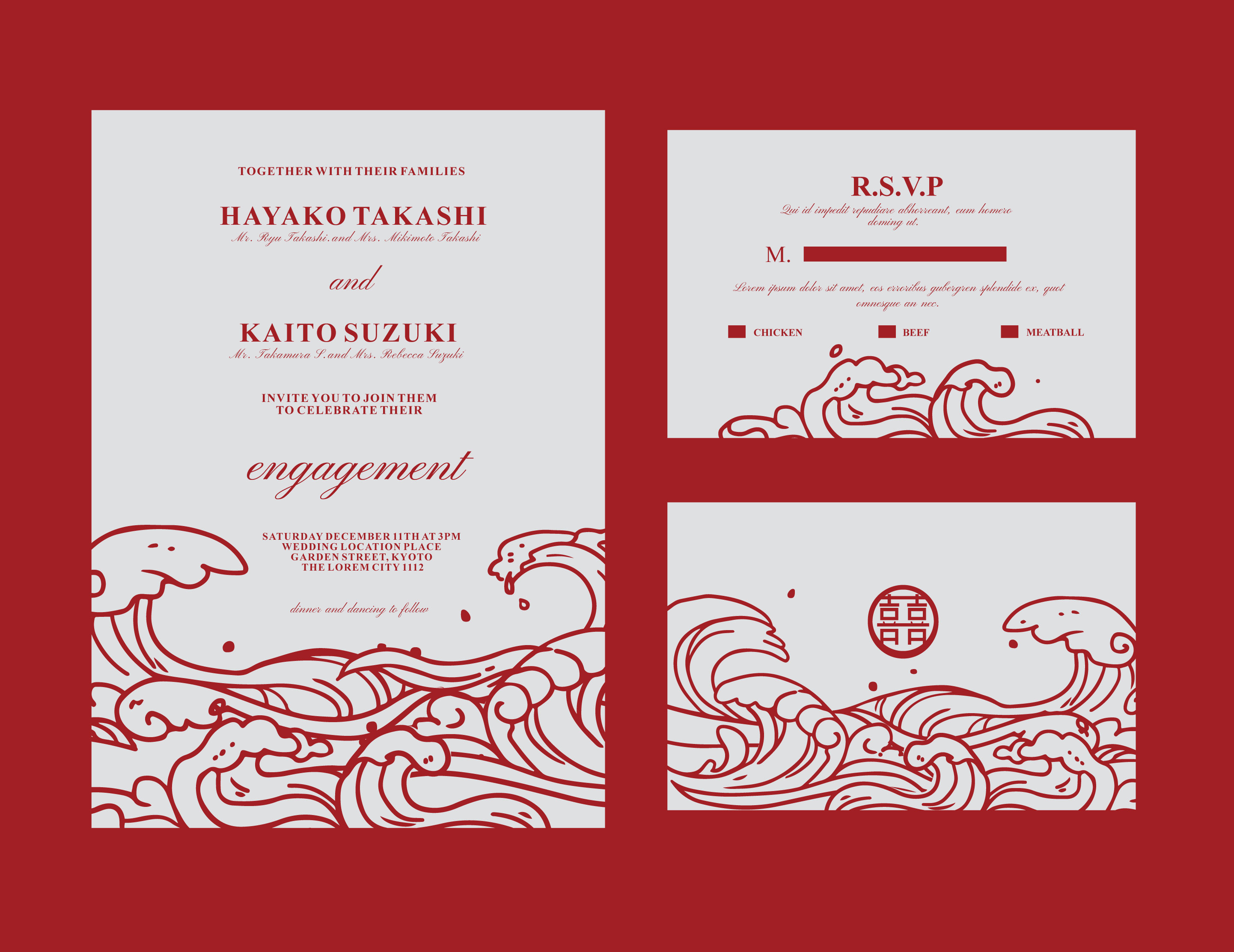 Japanese style invitation vector 227879 Vector Art at Vecteezy