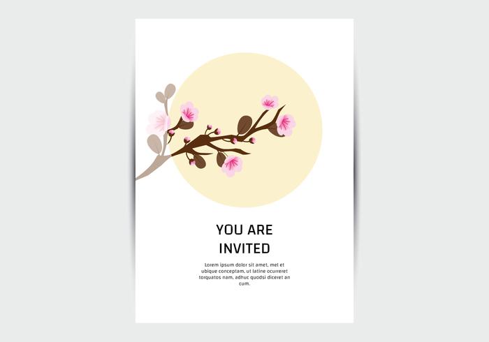 Plantilla de tarjeta de flor de Sakura vector