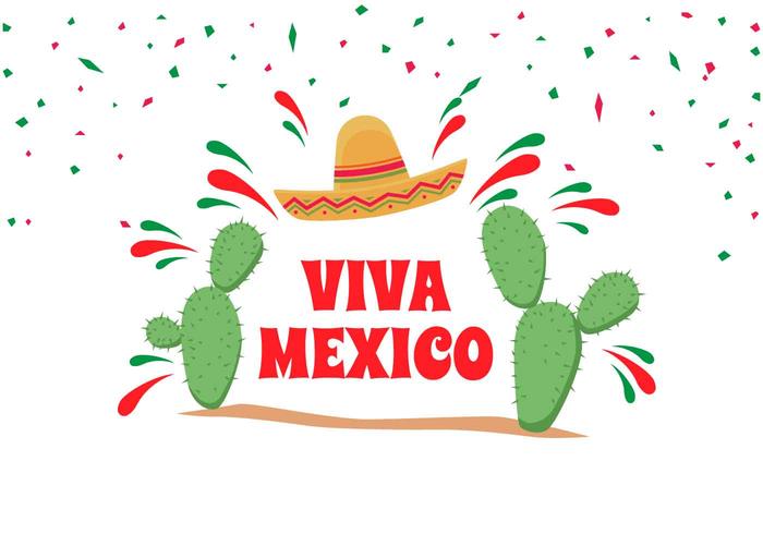 Vector de ilustración de viva mexico