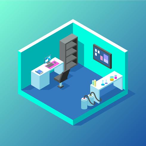 Isometric Lab Vector
