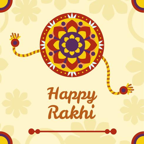 vector de diseño feliz rakhi