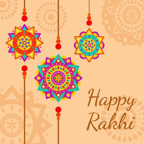 Fondo decorativo feliz Rakhi Vector