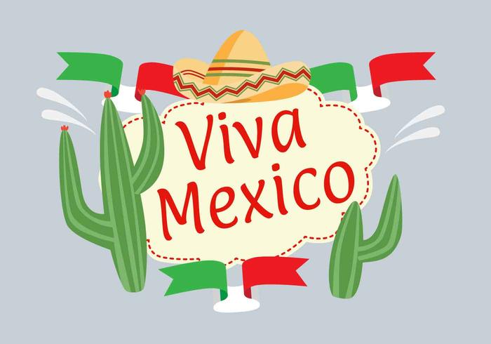 Vector de ilustración de viva mexico