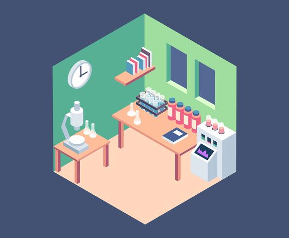 Isometric Lab Illustration vector