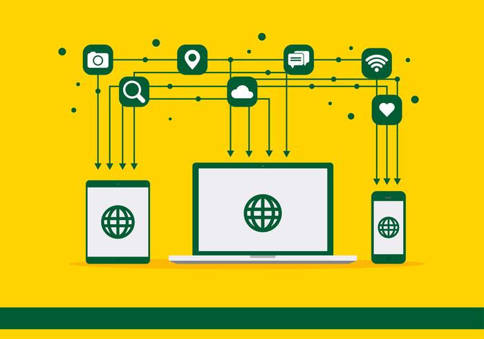 Social Media Icons Sync Vector
