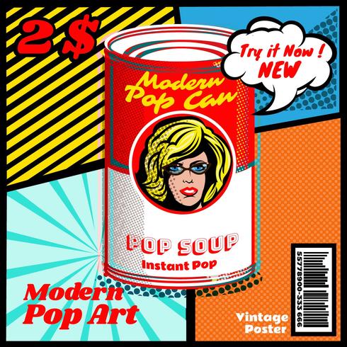 Arte pop moderno vector