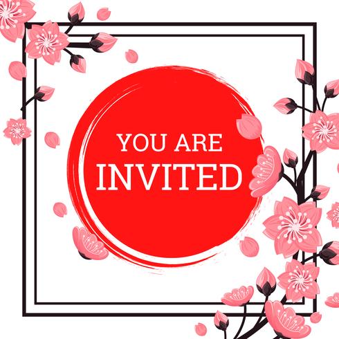 Japanese Invitation vector