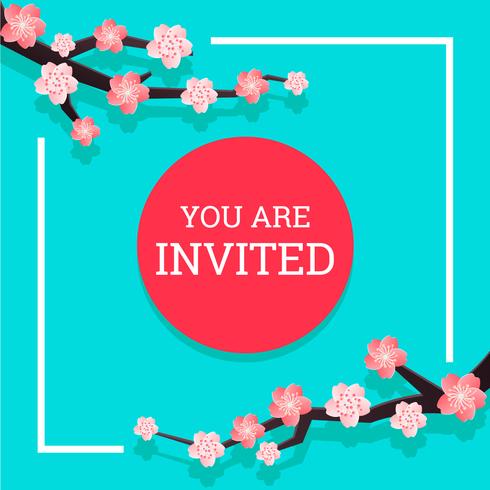 Japanese Invitation 2 vector