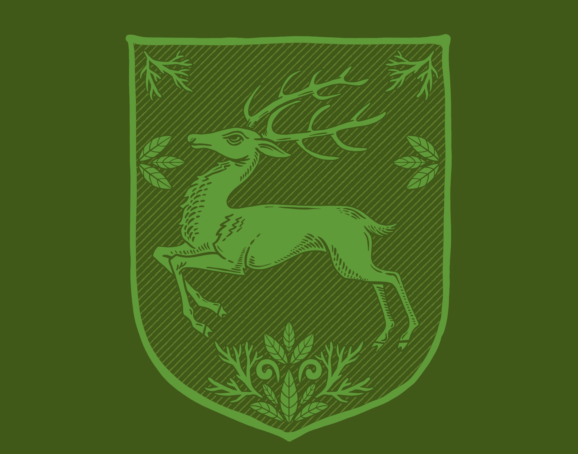 Stag coat of arms 228371 Vector Art at Vecteezy