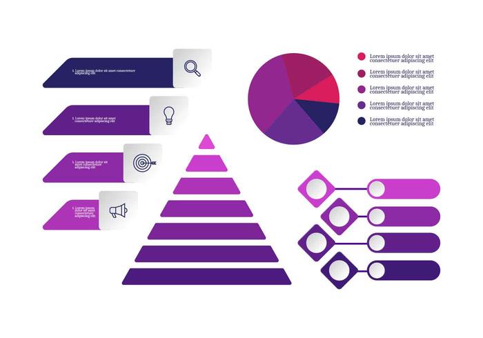 Vector de elementos de infografía ultravioleta