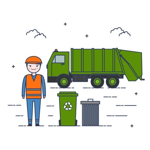 Garbage Man Vector