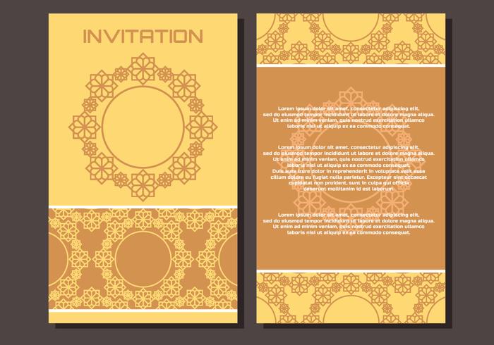 Invitación de estilo islámico de lujo vector