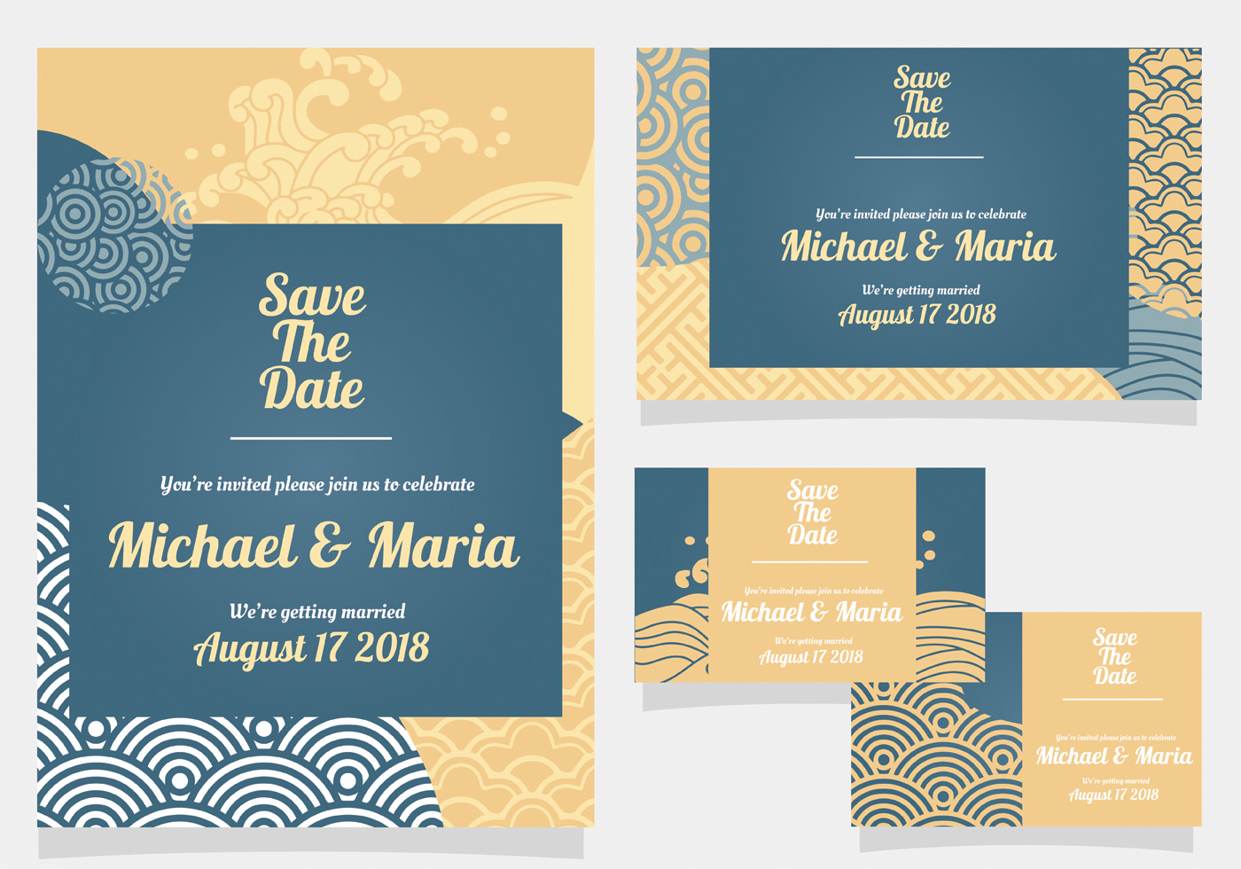 Wedding Invitation with Japanese Style 228412 Vector Art at Vecteezy