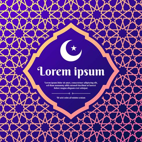 Islamic Geometric Ornament Greeting Card Arabic Style Templates vector