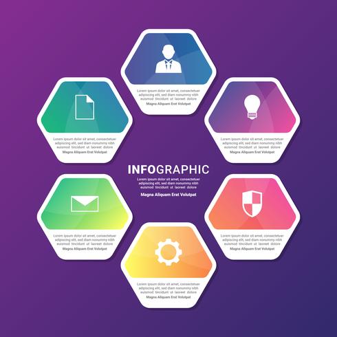 Plantilla de infografía para presentaciones de negocios o información Banner vector