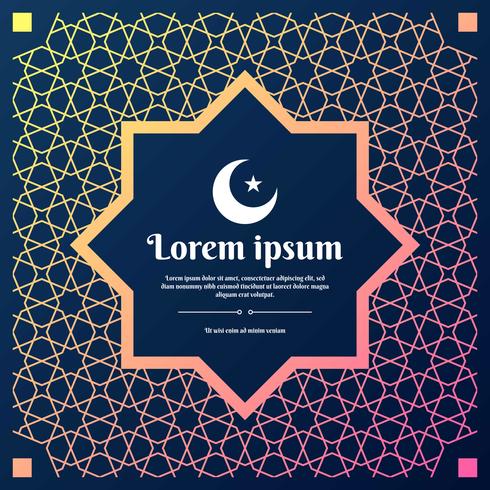 Concepto de ilustración de ornamento de fondo geométrico islámico abstracto vector
