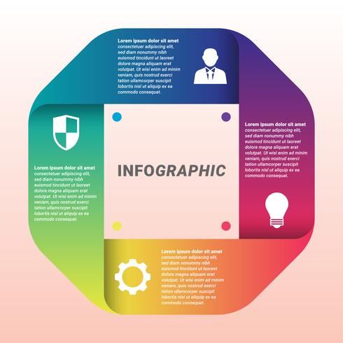 Vector de diseño de infografía y plantilla de iconos de Marketing