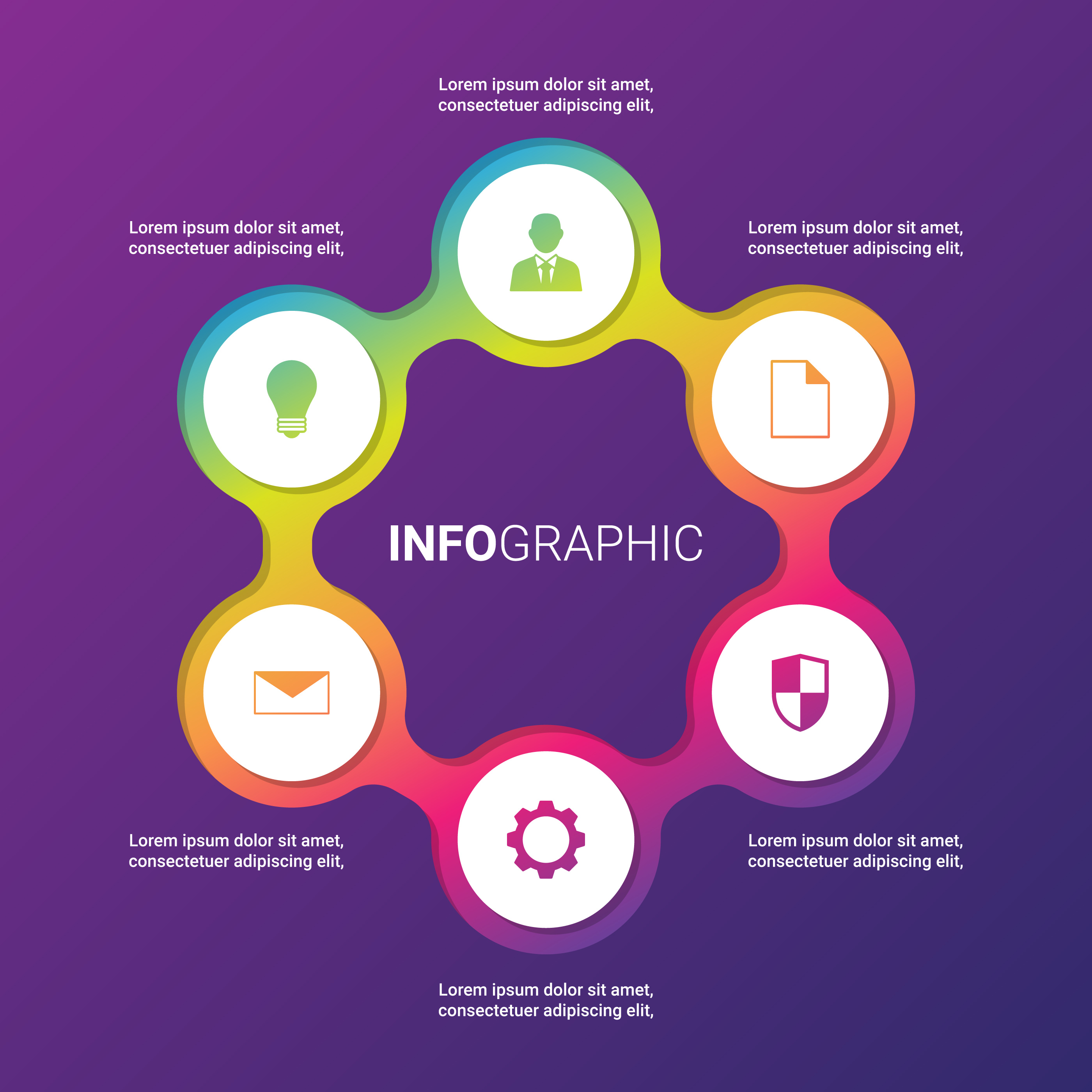 Vector Circle Elements Set For Infographic Template 228427 Vector Art