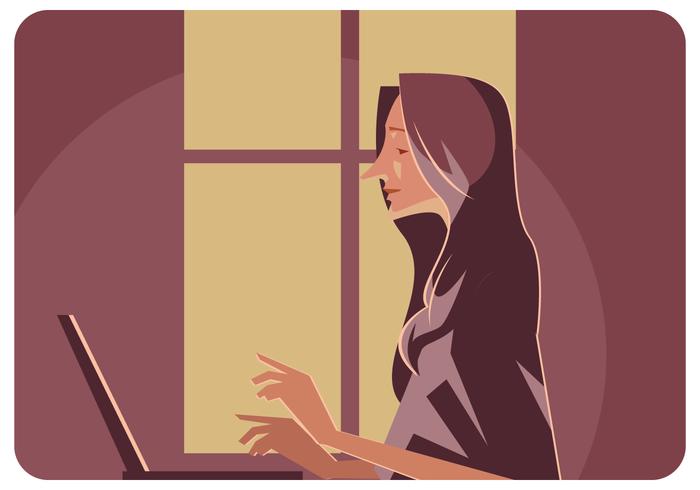 Female Developer Vector