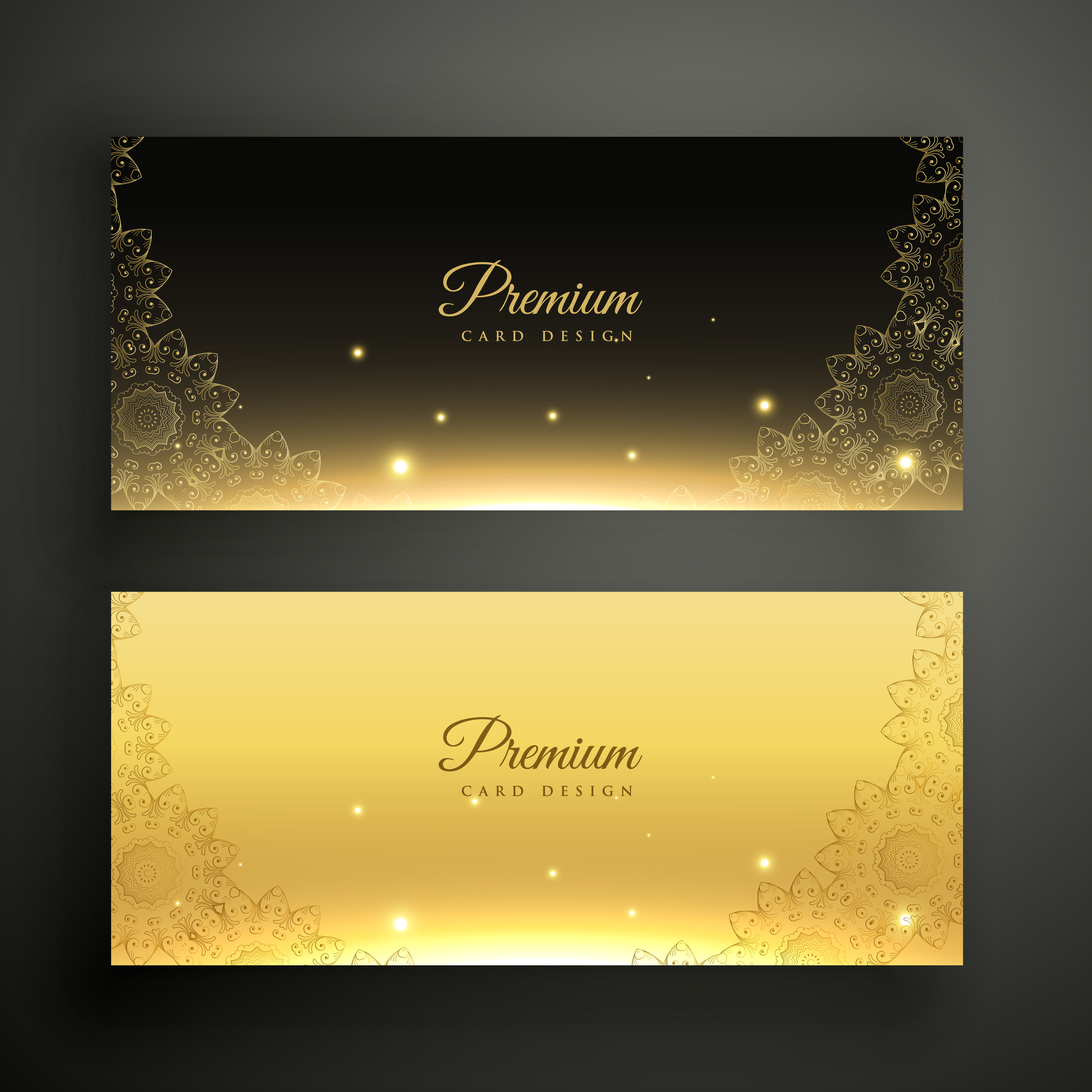 black and golden ornamental decoration banners Download 