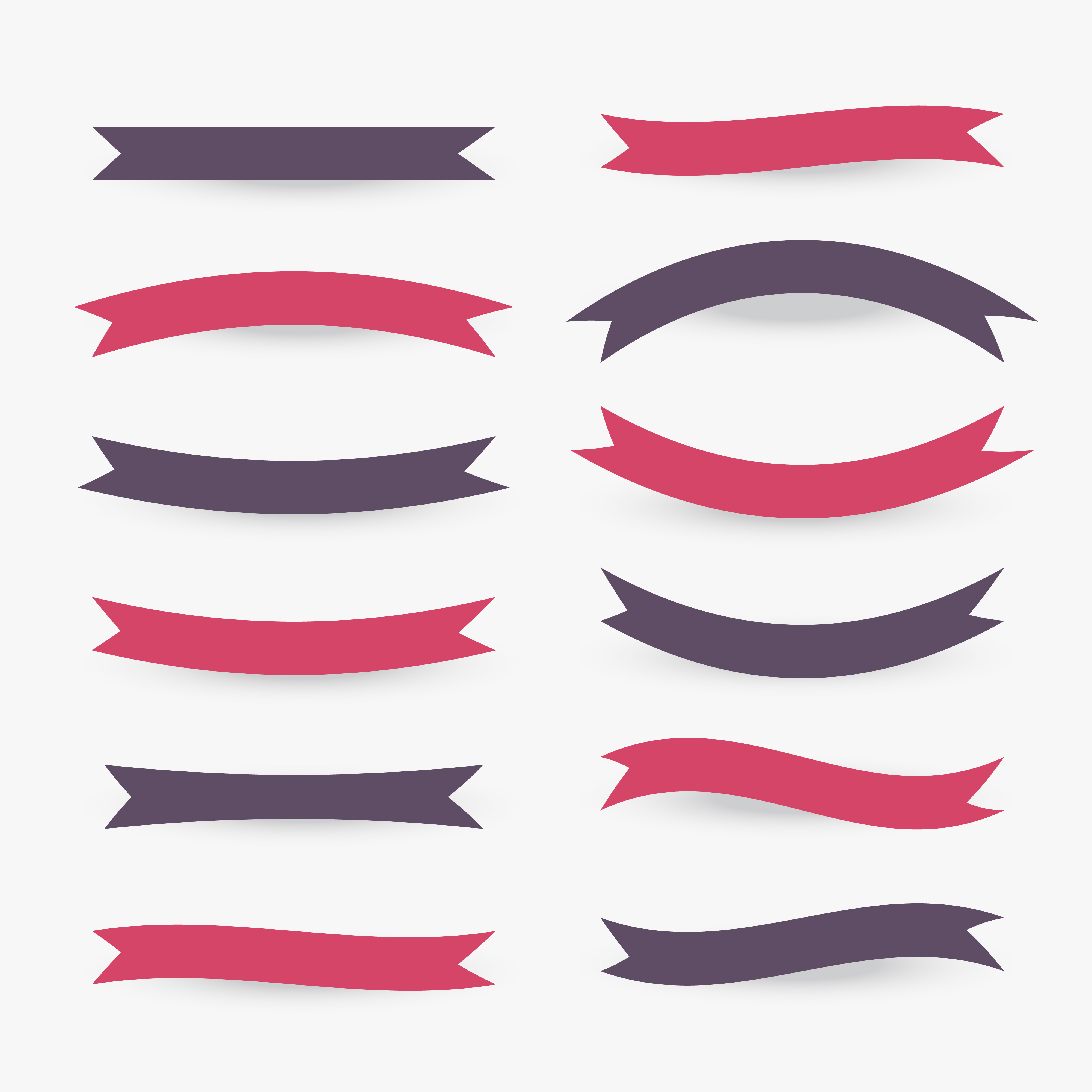 collection of flat ribbons in various styles Download Free Vector Art