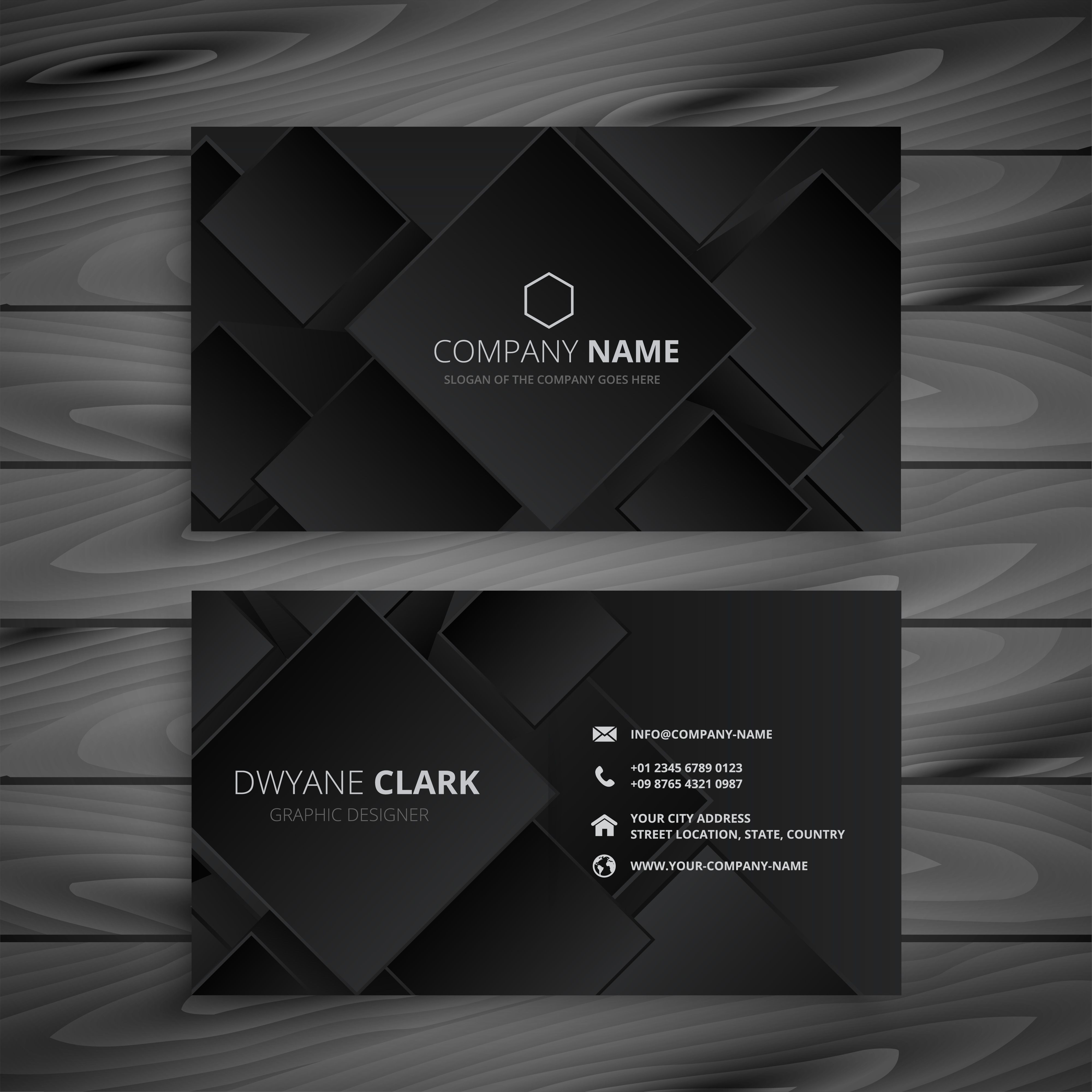 background visit card black