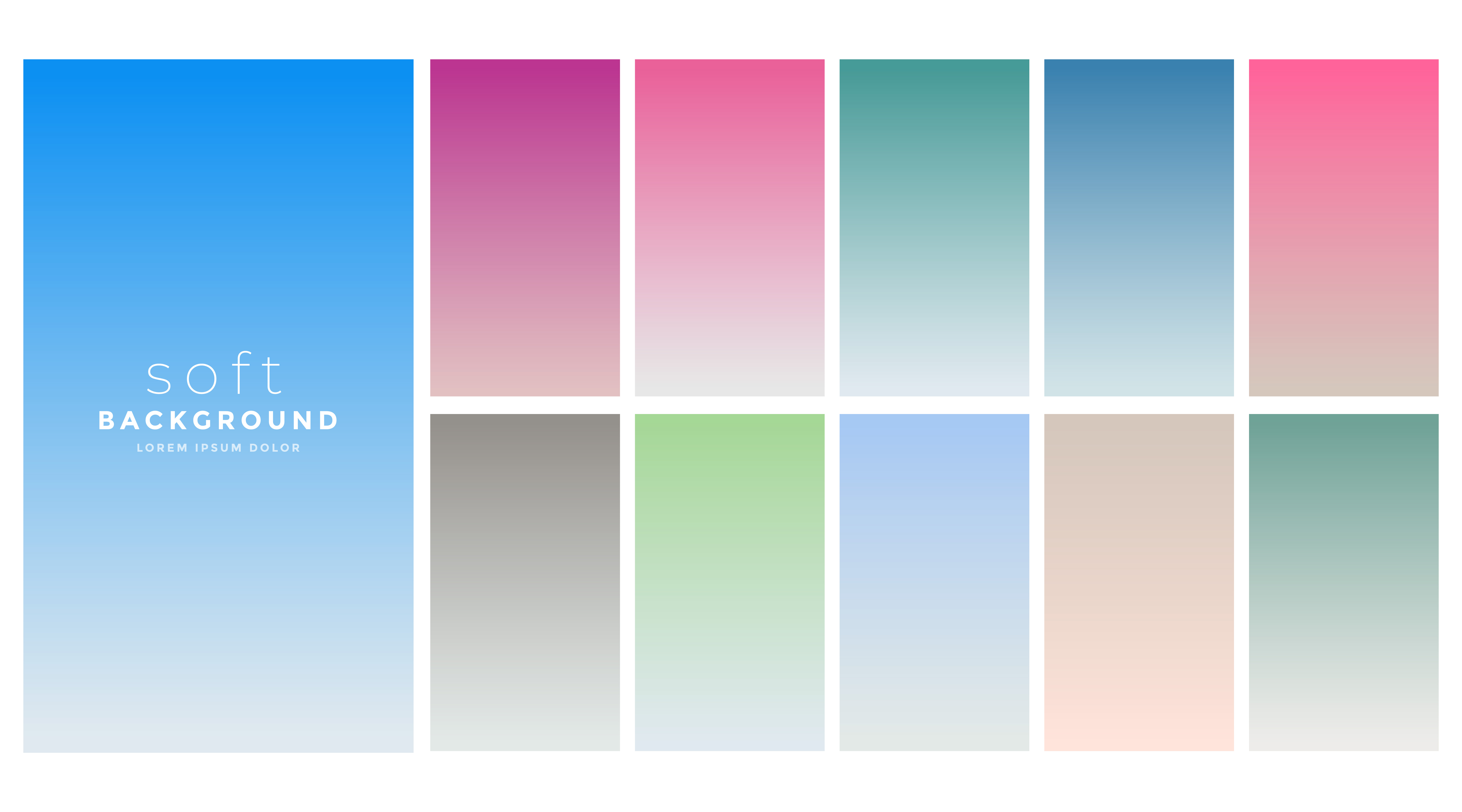 soft gradients colors swatch set - Download Free Vector Art, Stock
