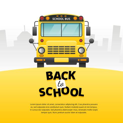 School Bus Front Vector